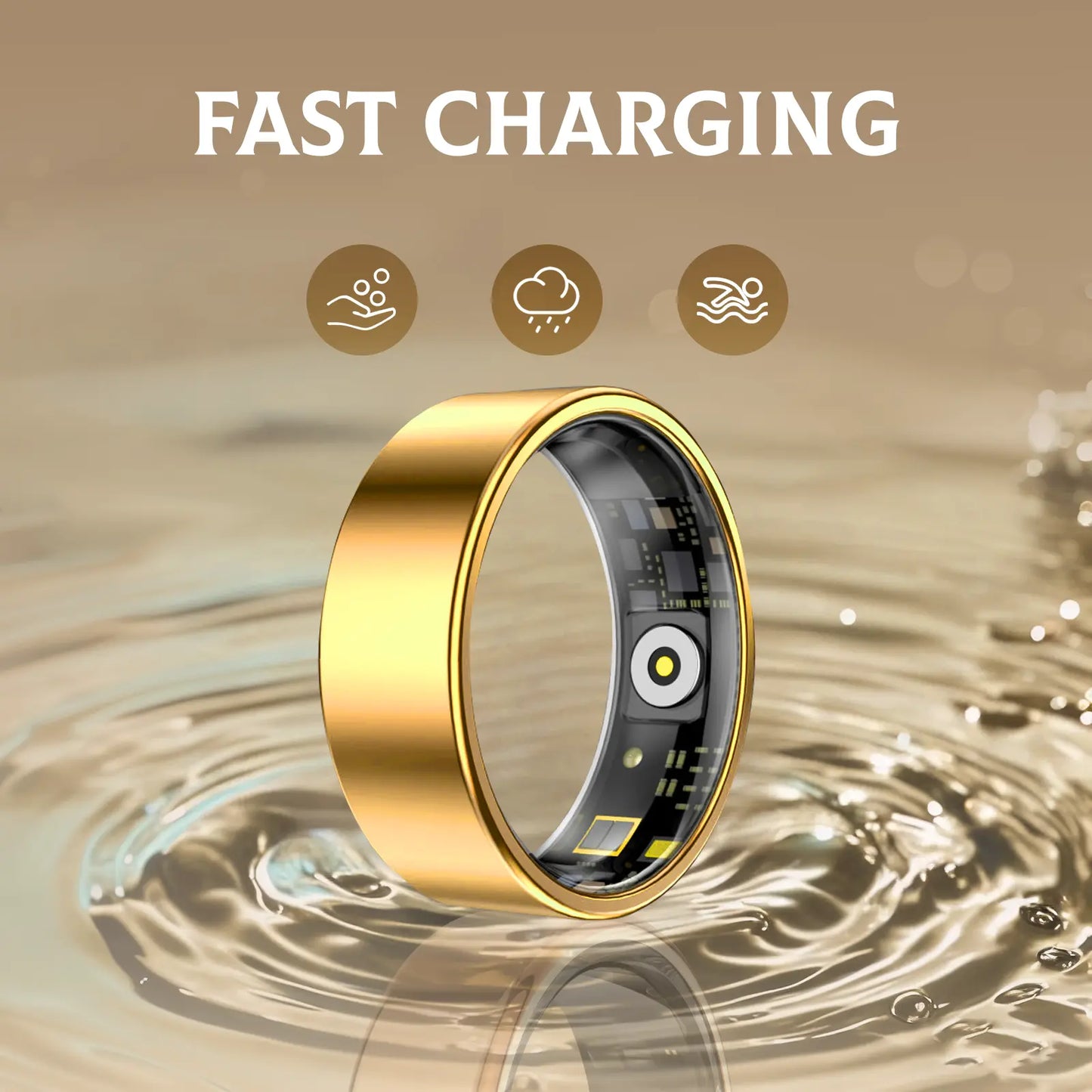 Smart Ring - Advanced Wearable Fitness Tracker with Sleep Monitoring, Multi-Functional Activity Tracking, IP68 Waterproof Design, Ideal Unisex Gift for Couples, Includes Complimentary Christmas Gift Bag.
