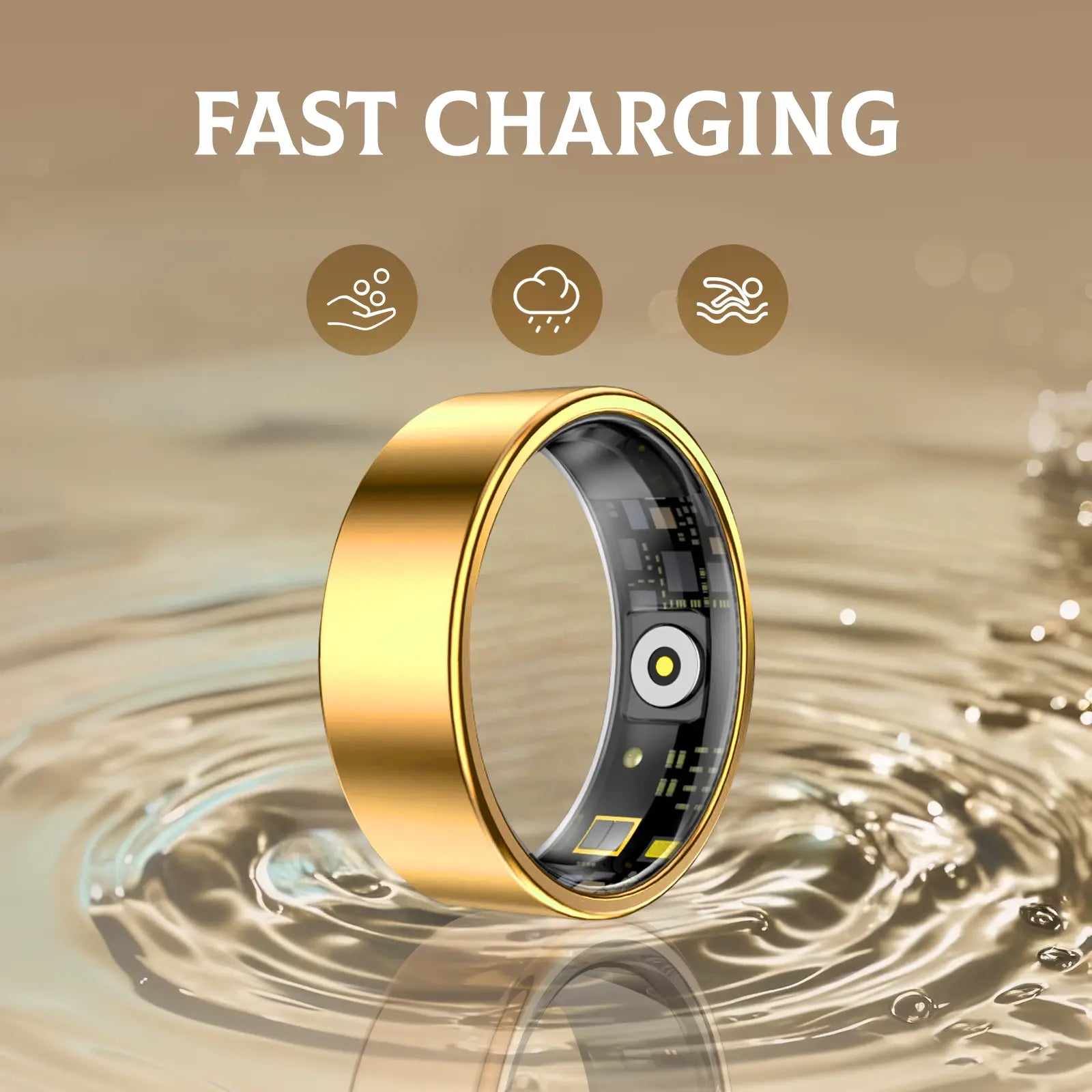 Smart Ring - Advanced Wearable Fitness Tracker with Sleep Monitoring, Multi-Functional Activity Tracking, IP68 Waterproof Design, Ideal Unisex Gift for Couples, Includes Complimentary Christmas Gift Bag.