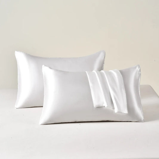 Set of 2 Satin Pillowcases for Enhanced Skin and Hair Care, Soft and Breathable Cooling Pillow Covers for Comfortable Sleep