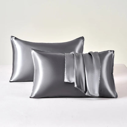 Set of 2 Satin Pillowcases for Enhanced Skin and Hair Care, Soft and Breathable Cooling Pillow Covers for Comfortable Sleep