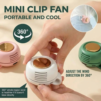Westdeer Portable Silent Mini Bladeless Electric Fan - Adjustable 3-Speed Waist Fan, Phone Cooling Fan, Personal Handheld Turbo Fan, Rechargeable and Rotating, Ideal for Outdoor Travel and Gifts