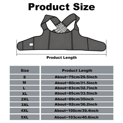 Unisex 2.0 Adjustable Back Brace for Posture Correction and Upper Back Support, Suitable for Home and Gym Use