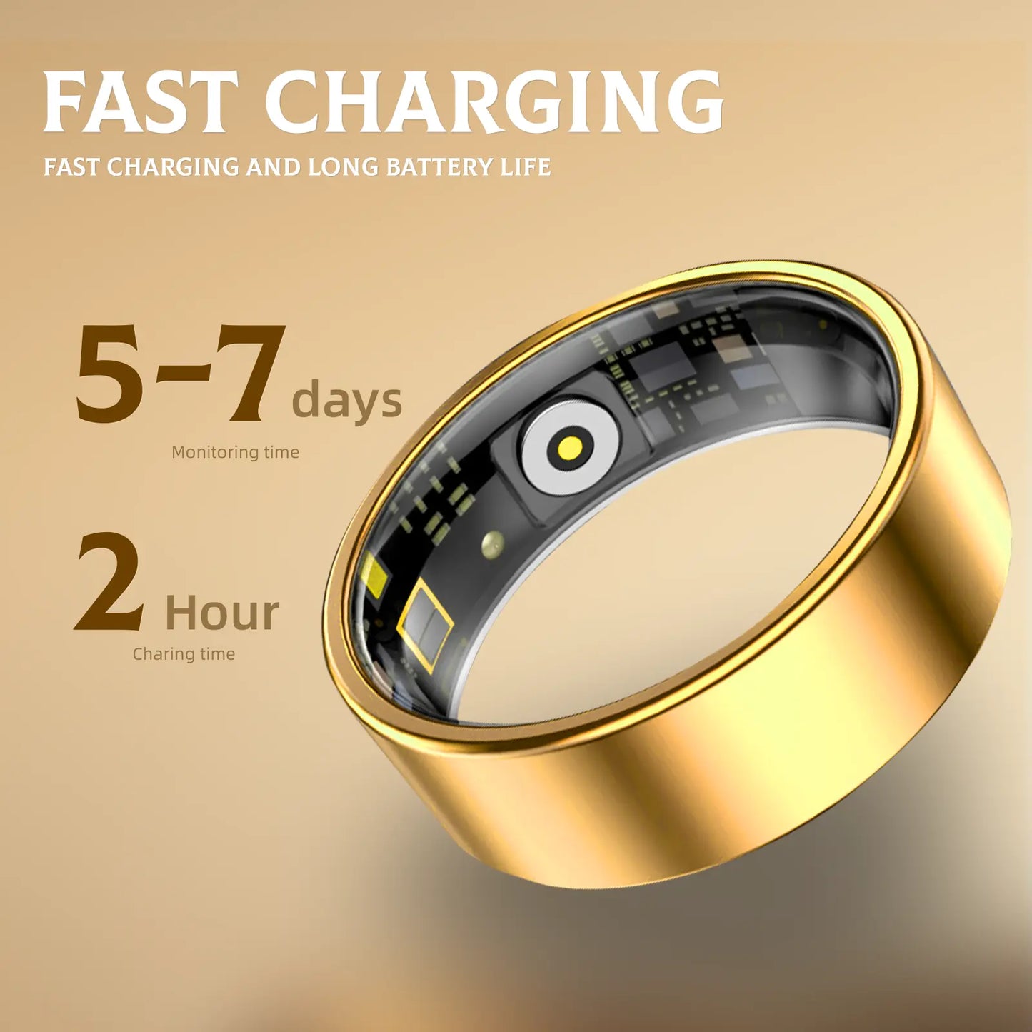 Smart Ring - Advanced Wearable Fitness Tracker with Sleep Monitoring, Multi-Functional Activity Tracking, IP68 Waterproof Design, Ideal Unisex Gift for Couples, Includes Complimentary Christmas Gift Bag.