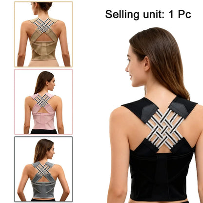 Unisex 2.0 Adjustable Back Brace for Posture Correction and Upper Back Support, Suitable for Home and Gym Use