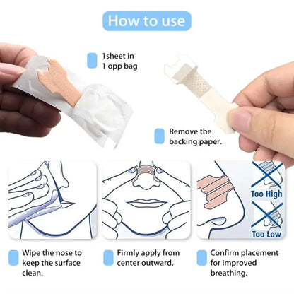 30-Pack Hypoallergenic Nasal Strips for Non-Invasive Congestion Relief and Enhanced Breathing